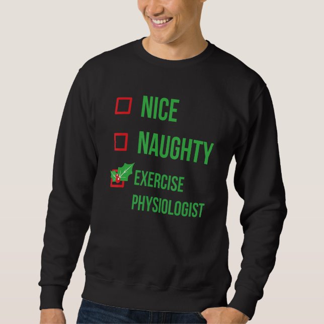 Utövande fysiolog Funny Pajama-jul Lång Ärmad Tröja (Framsida)