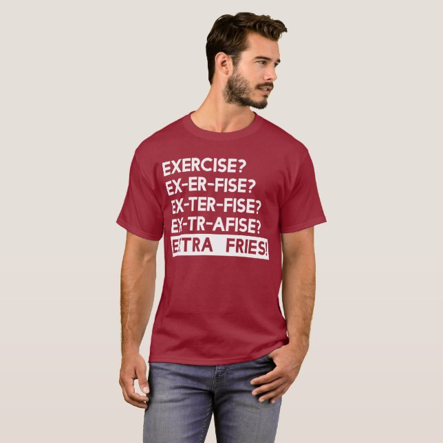 Utövande i Extra Fries Tee Shirt (Hel framsida)