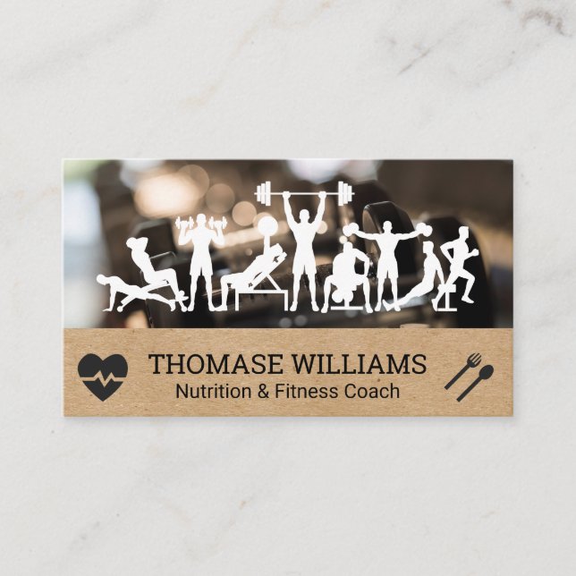 Utövande i grammet | Fitness Workout Visitkort (Framsida)