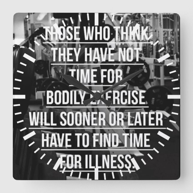 Utövande - Motivering för arbetslivstid Fyrkantig Klocka (Framsida)