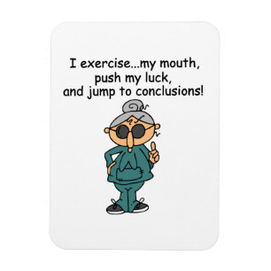 Utövande, push, jump Humor Magnet
