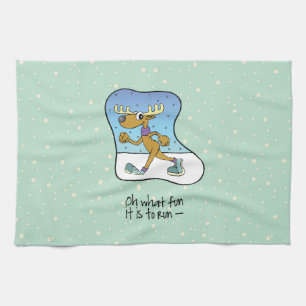 Utövande Reindeer-jul Kökshandduk