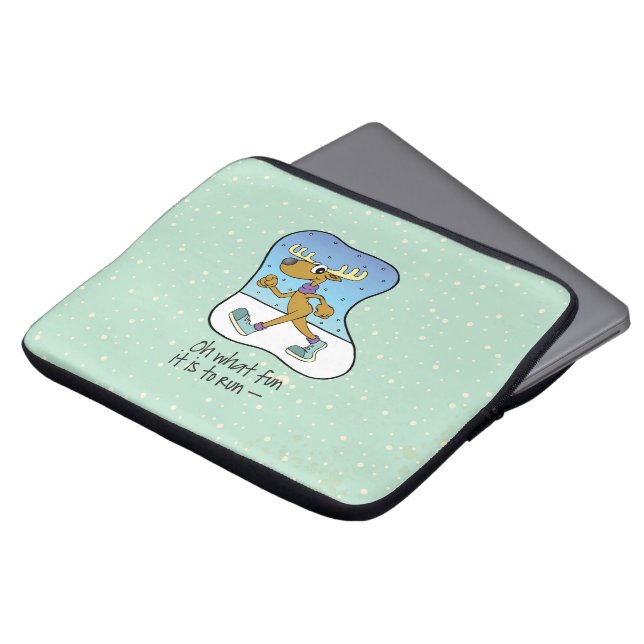 Utövande Reindeer-jul Laptop Fodral (Framsida topp)