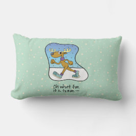 Utövande Reindeer-jul Lumbarkudde