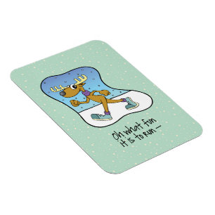 Utövande Reindeer-jul Magnet