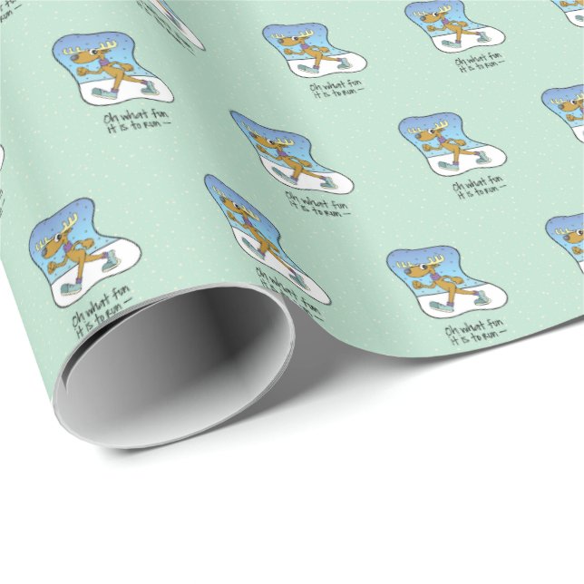 Utövande Reindeer-jul Presentpapper (Rullad Hörn)