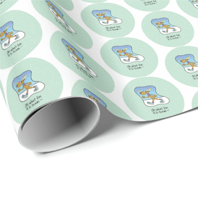 Utövande Reindeer-jul Presentpapper (Rullad Hörn)