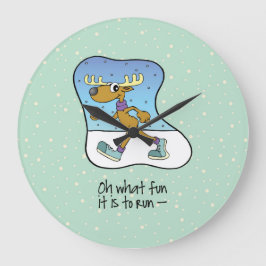 Utövande Reindeer-jul Stor Klocka