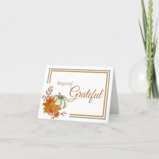 Utöver tacksamhet tack kort