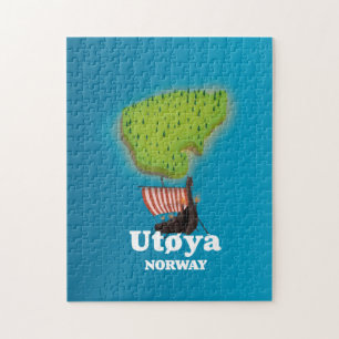 Utøya Norge resaffisch Pussel