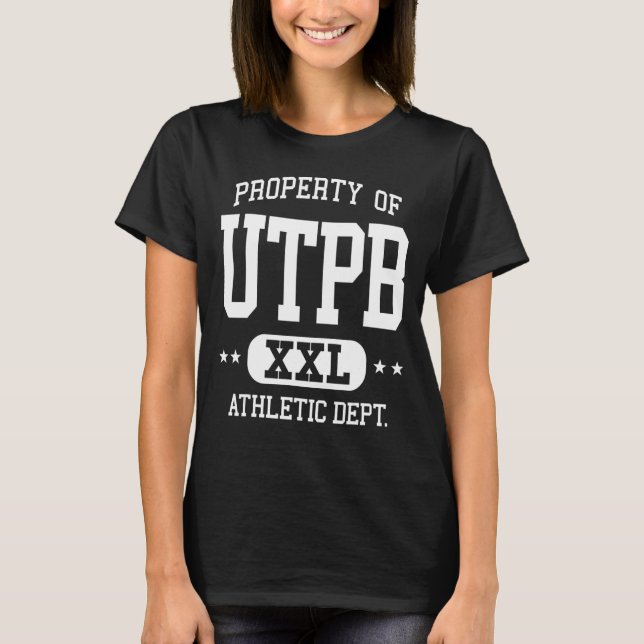 UTPB Retro Athletic Egendom Dept T Shirt (Framsida)