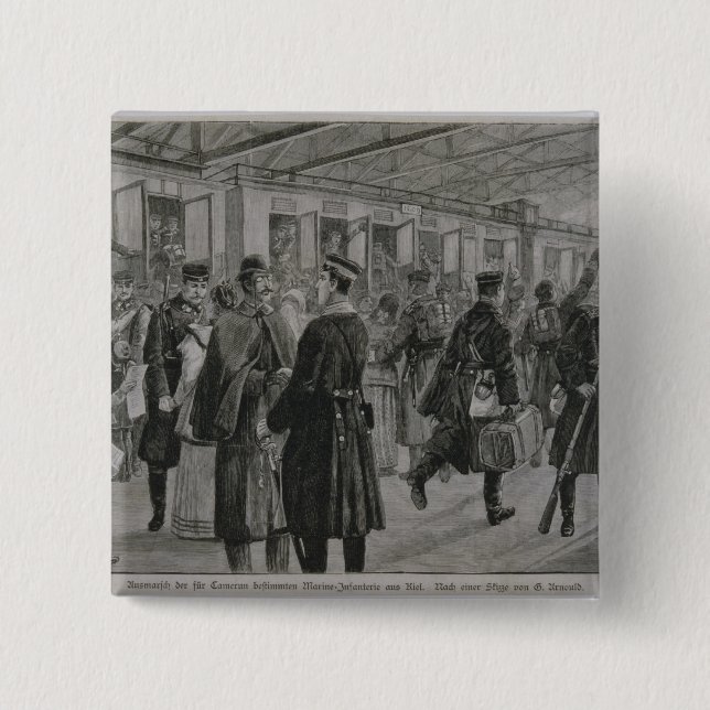 Utplaceringen av Kiels kungliga flottor Knapp (Framsida)