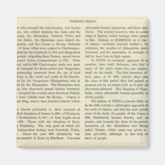 Utplåning av Charlemagne 814 AD 2 Magnet (Framsidan)