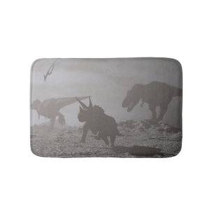 Utplåning av dinosaurs - 3D framför Badrumsmatta