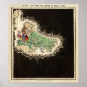 Utplåning av Kublai Khan 1294 AD Poster