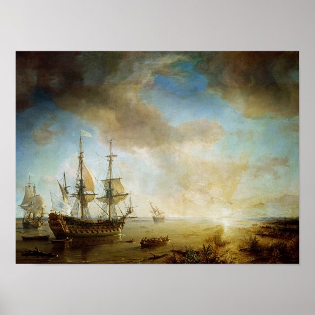 Utplåning av Robert Cavelier de La Salle Poster (Framsidan)