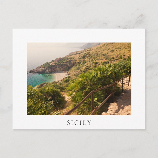 Utplanterad strand i Lo Zingaro, Sicilien Vykort (Framsida)
