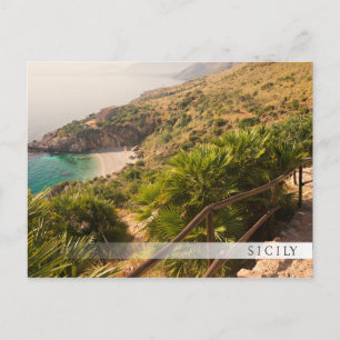 Utplanterad strand i Lo Zingaro, Sicilien Vykort
