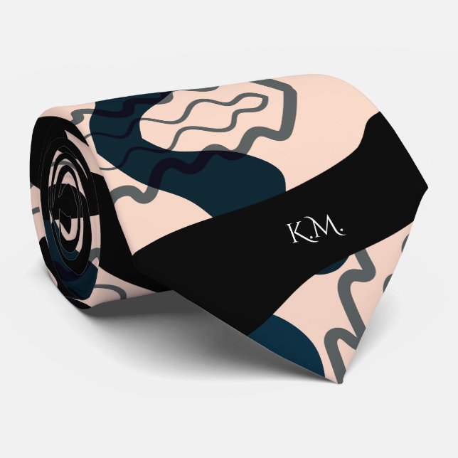 Utpräglat Modernt Geometriskt Chic Monogram Slips (Rullad)