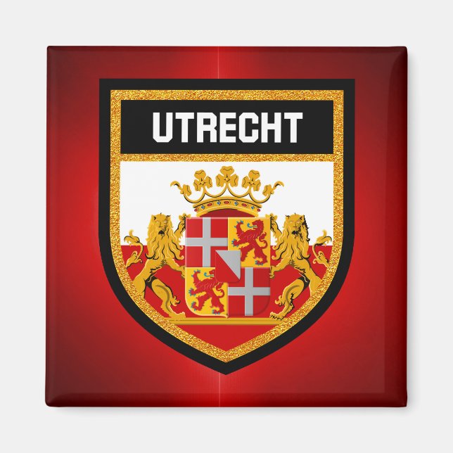 Utrecht Flagga Magnet (Framsidan)