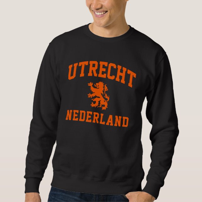 Utrecht Nederländerna Lång Ärmad Tröja (Framsida)