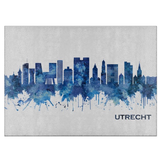 Utrecht Nederländerna Skyline Blue (Framsidan)