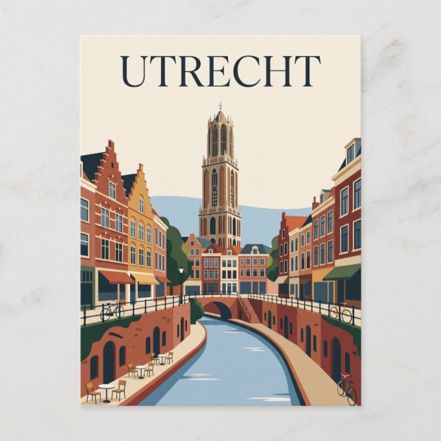 Utrecht Nederländerna Vykort (Framsida)
