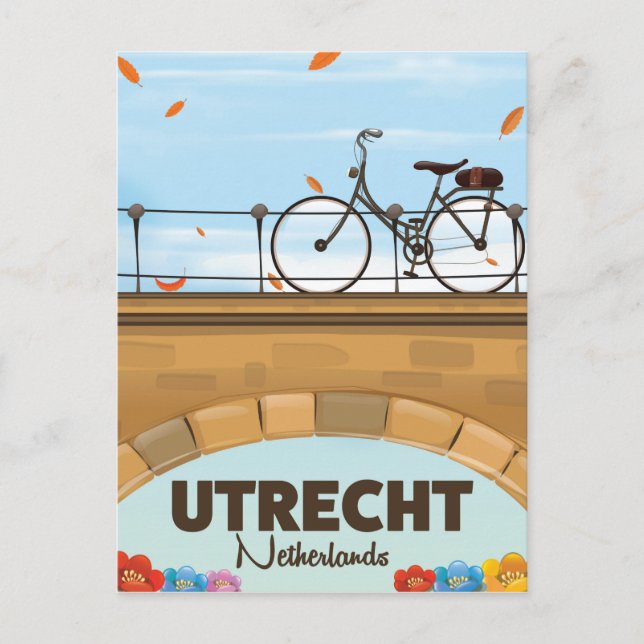Utrecht Nederländska semestern poster. Vykort (Framsida)