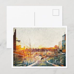 Utrecht Netherlands BeSnyland Oil Paint Landskap Vykort