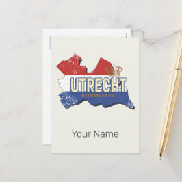 Utrecht Netherlands Karta Nederländska Vintagen So Helg Vykort