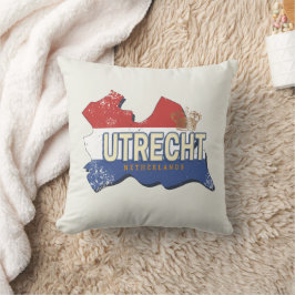 Utrecht Netherlands Karta Nederländska Vintagen So Kudde