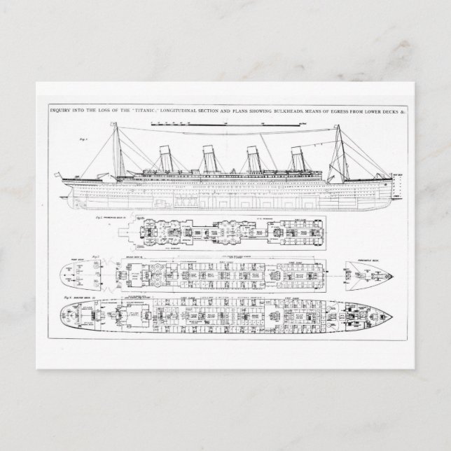 Utredning av förlusten av området Titanic: Kor Vykort (Framsida)