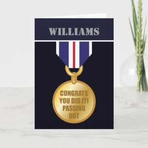 Utresa från Parad, British Naval Medal Gratulerar Kort