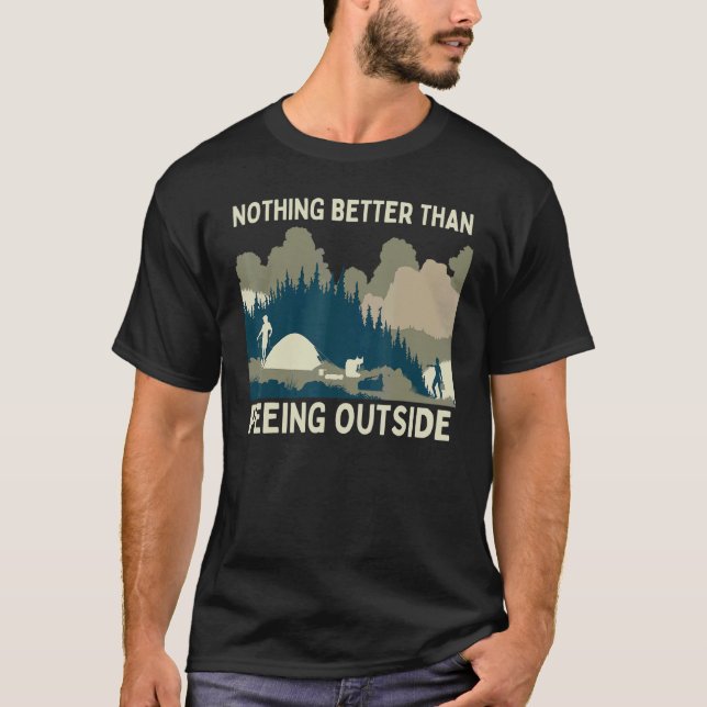 Utrikåkning av Äventyr-camping utomhus T Shirt (Framsida)