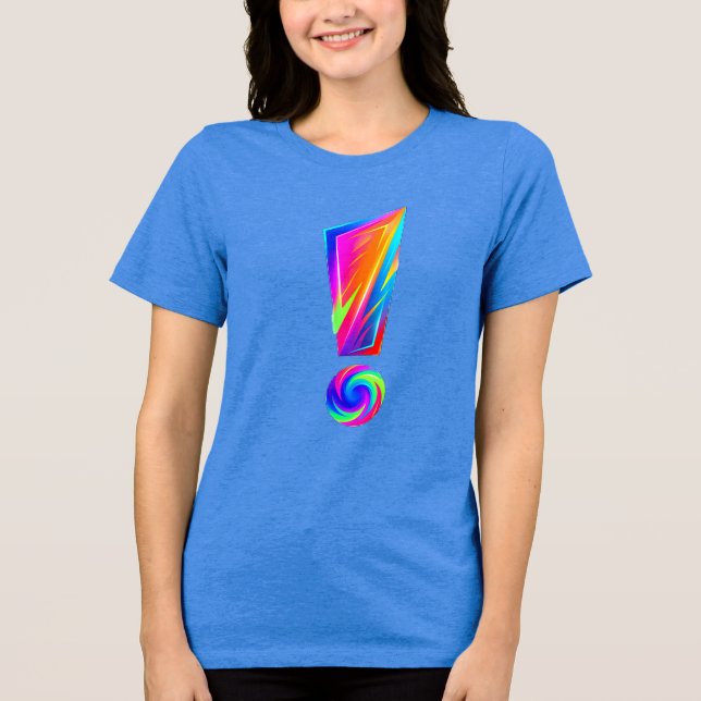 Utropstecken Framåt Fråga Bakåt Grafisk T-shirt (Framsida)
