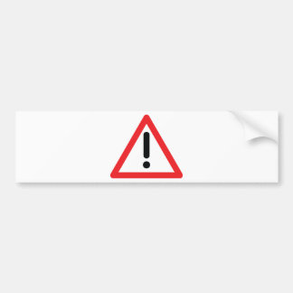 utropsteckenet trafikerar symbolen bildekal