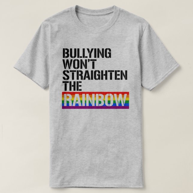 Utrotning rätar inte regnbågen t shirt (Design framsida)
