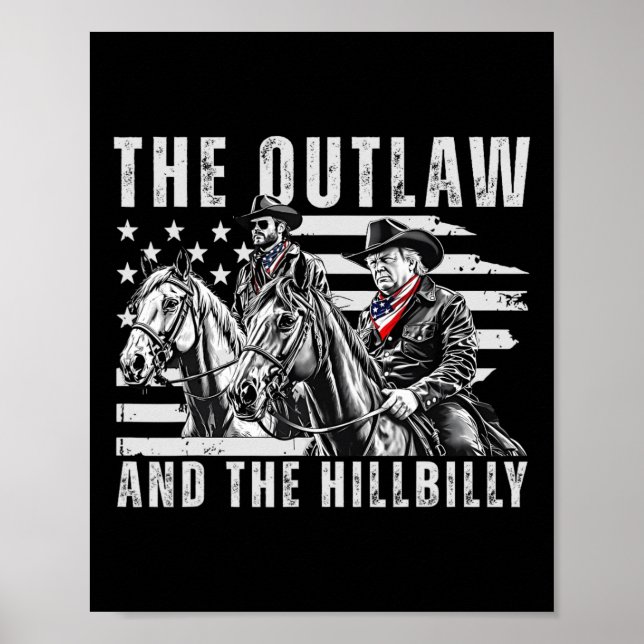Utrotningen och Hillbilly Trump Jd Vance US FLA Poster (Framsidan)