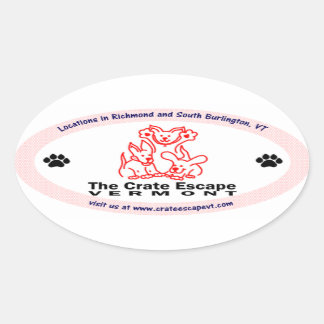 Utrotningsfästen Låda Ovalt Klistermärke