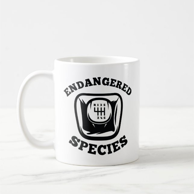 utrotningshotade arter kaffemugg (Vänster)