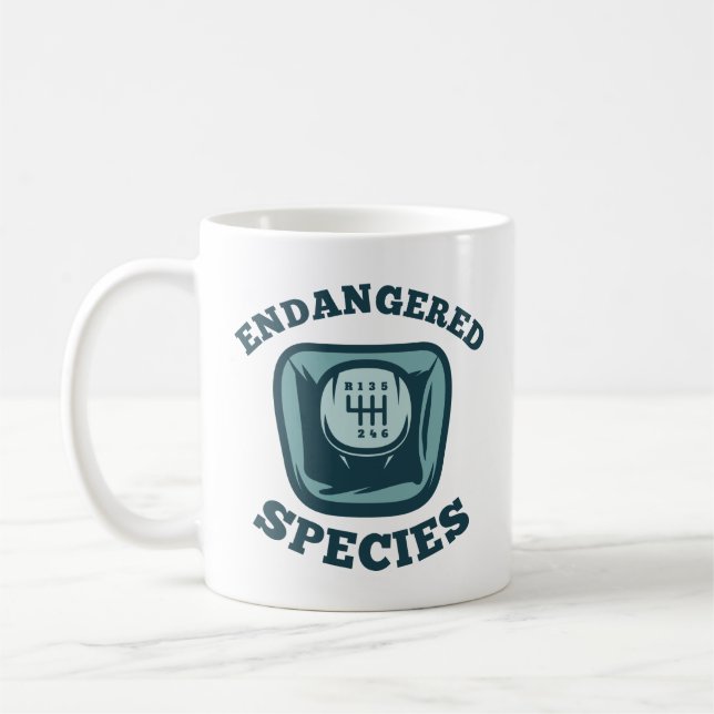 utrotningshotade arter kaffemugg (Vänster)