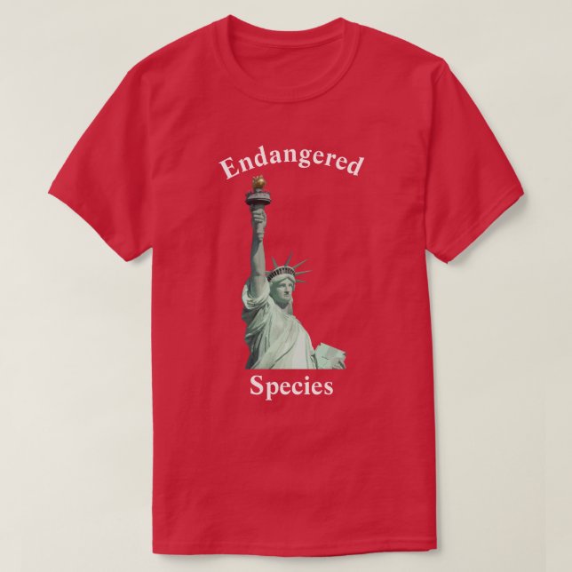 utrotningshotade arter t shirt (Design framsida)