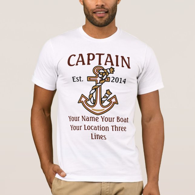 Utrustar den första matta skepparen för t-shirt (Framsida)