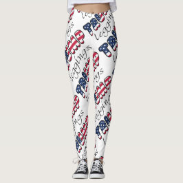 Utrustar det patriotiska valet för trumfdamasker leggings