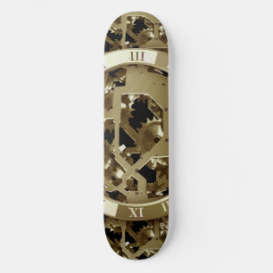 Utrustar tar tid på guld- Grunge rostar ödedesign Old School Skateboard Bräda 21,6 Cm