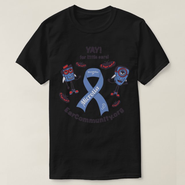 Utrustning för medvetenhet om mikrotia Day T Shirt (Design framsida)
