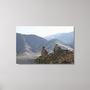 utrustning för soldatspringakommunikationer canvastryck