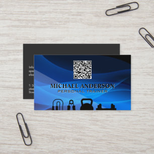 Utrustning för träningsarbete   Fitness   QR Visitkort