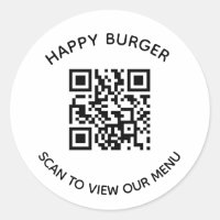 Utryckbar QR-kod Restaurangdekal