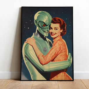 Utryckningskonst Sci Fi-affisch Utskrift av utomjo Poster